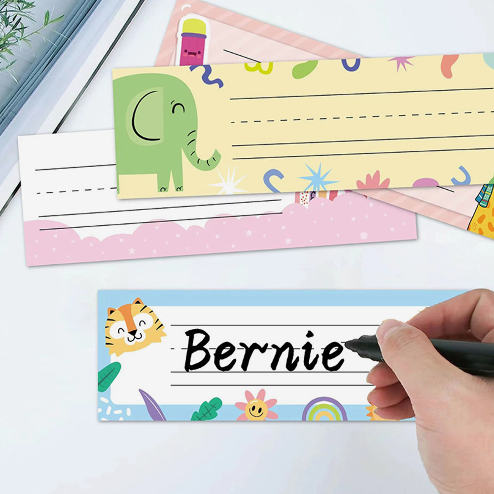 Desk Name Plate - 25Pcs Classroom Name Tags Paper Desk
