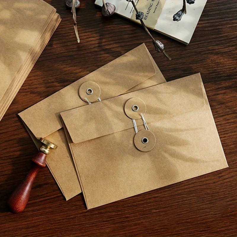 Set of 20 Retro-Style Brown Kr - Letter Envelope Kraft review and price