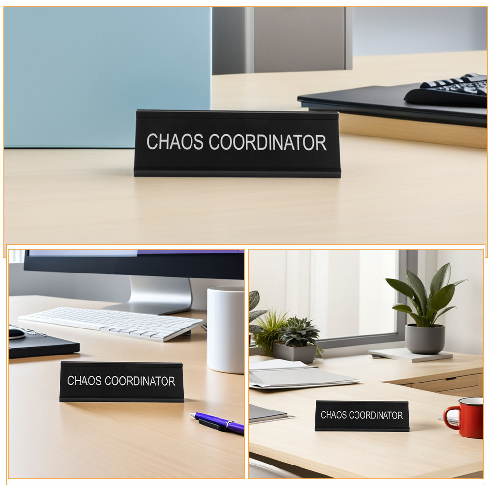 L-Shaped Chaos Coordinator Des - Desk Name Plate review and price