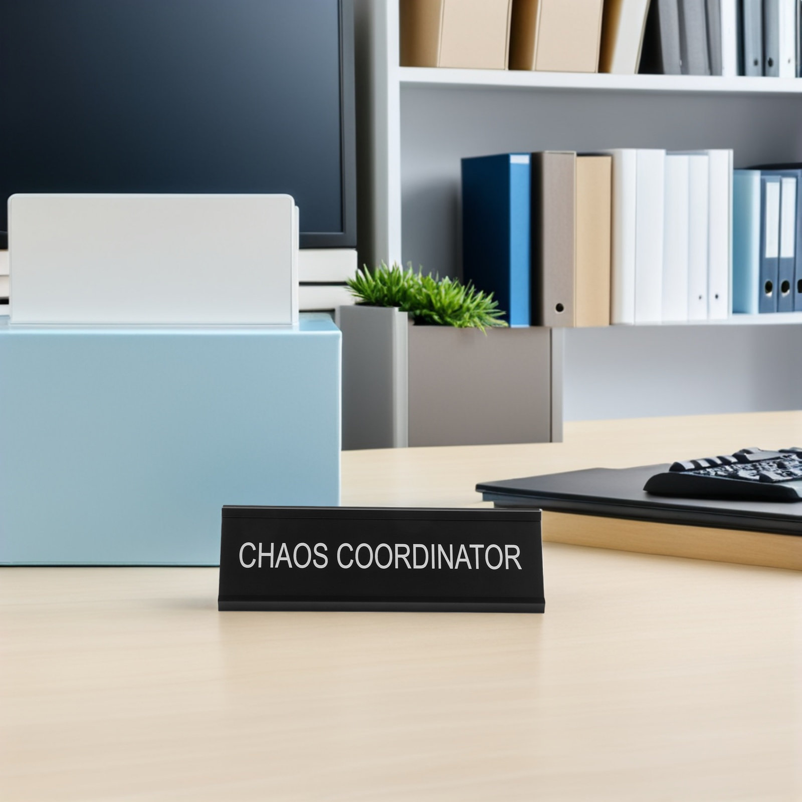 L-Shaped Chaos Coordinator Des - Desk Name Plate review and price