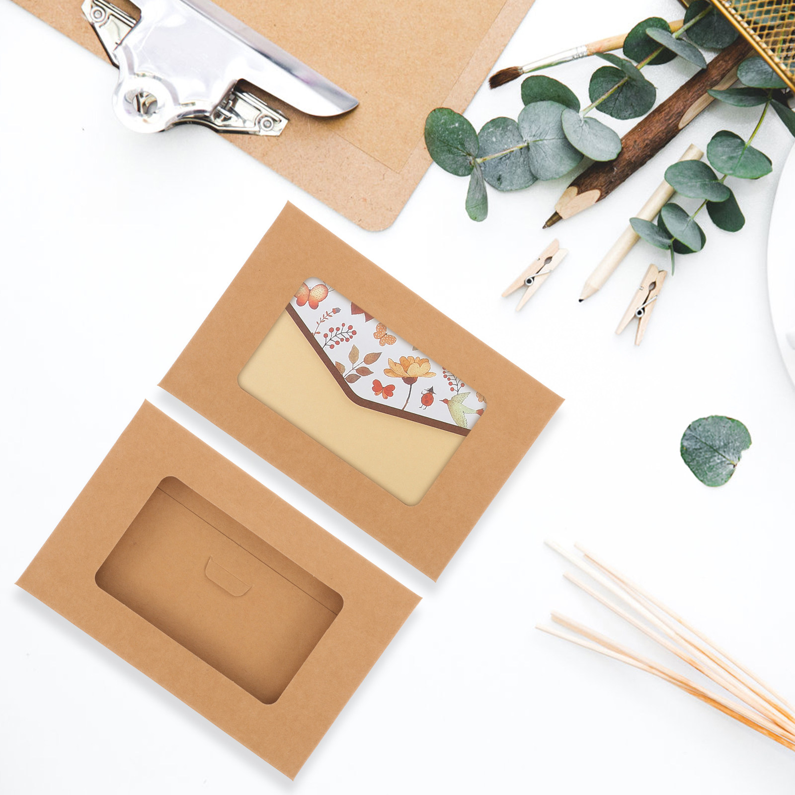 10Pcs Postcard Boxes Kraft Pap - Letter Envelope Kraft review and price