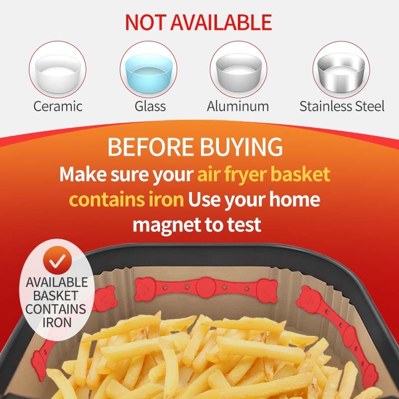 3pcs/set air fryer Liner Holde - Paperclip Magnetic Set review and price
